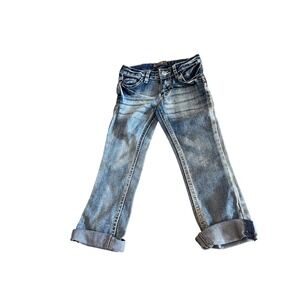 Silver Jeans Co. TAMMY Girls Blue Denim Jeans Size‎ 4T Cuffed Hem